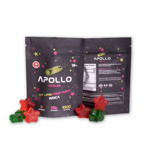Buy Apollo Key Lime/Fruit Punch Shooting Star Gummies 1000MG THC (INDCA) at MMJ Express Online Shop