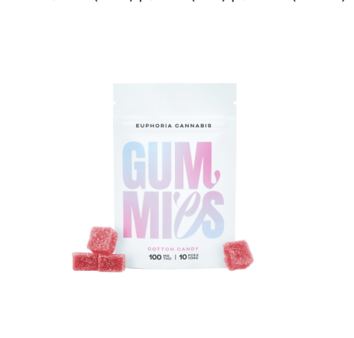 Buy Euphoria Cannabis – Cotton Candy Gummies 100MG THC at MMJ Express Online Shop
