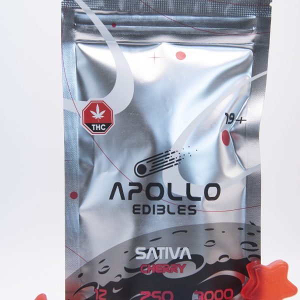 Buy Apollo Edibles – Cherry Shooting Stars 3000MG THC (SATIVA) at MMJ Express Online Shop 