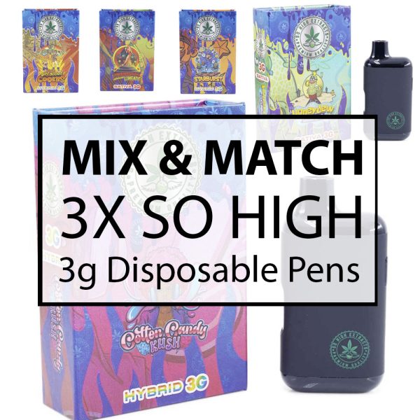 Buy So High Extracts - 3G Disposable Vape Pen Mix and Match : 3 at MMJ Express Online Shop