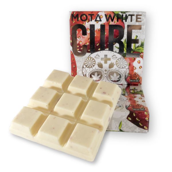 westcoast cannabis mota white chocolate cubes