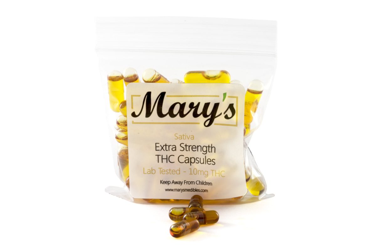 Marys Edibles Sativa THC Capsules 10MG