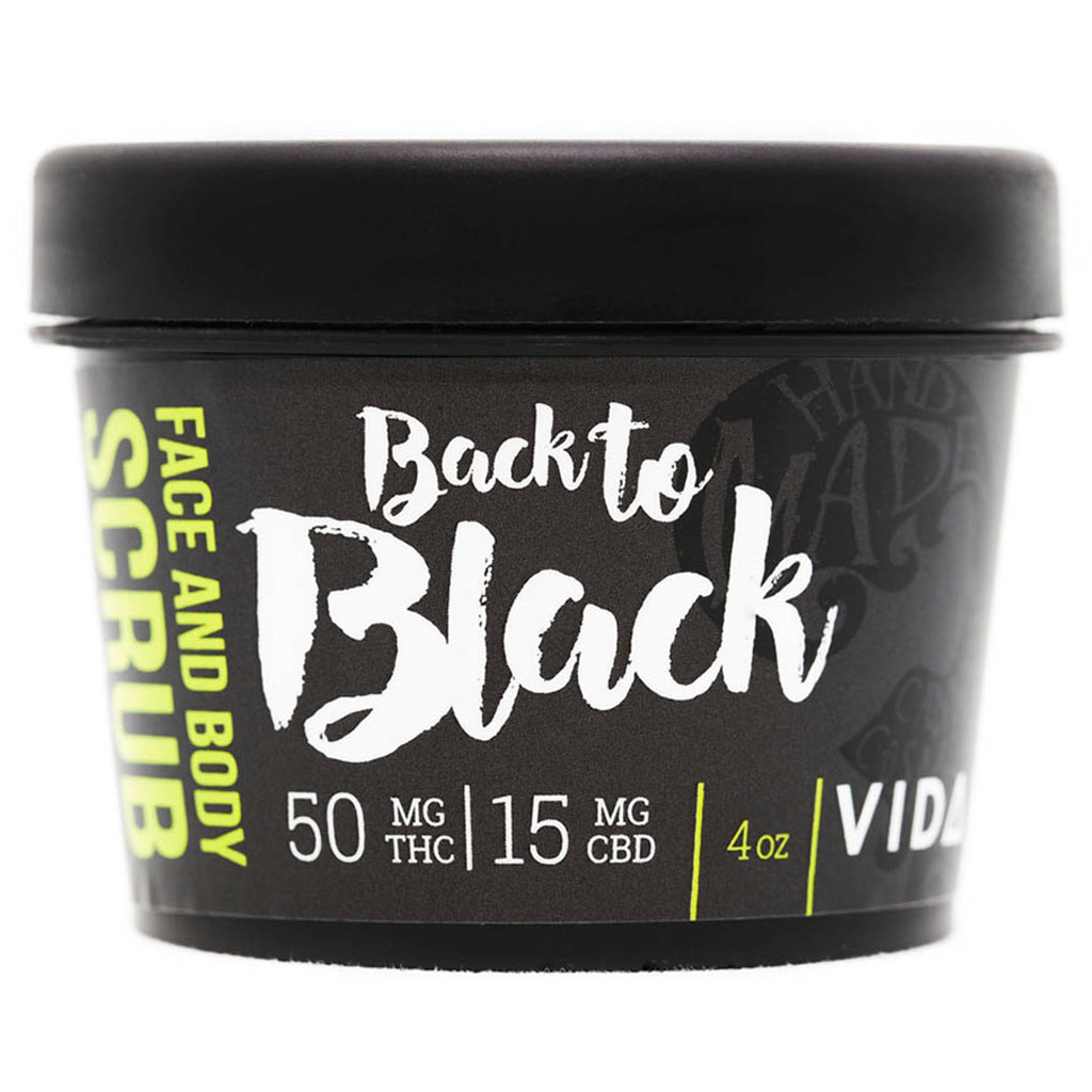 Buy Vida – Back To Black Face & Body Scrub 150MG THC/15MG CBD at MMJ Express Online Shop