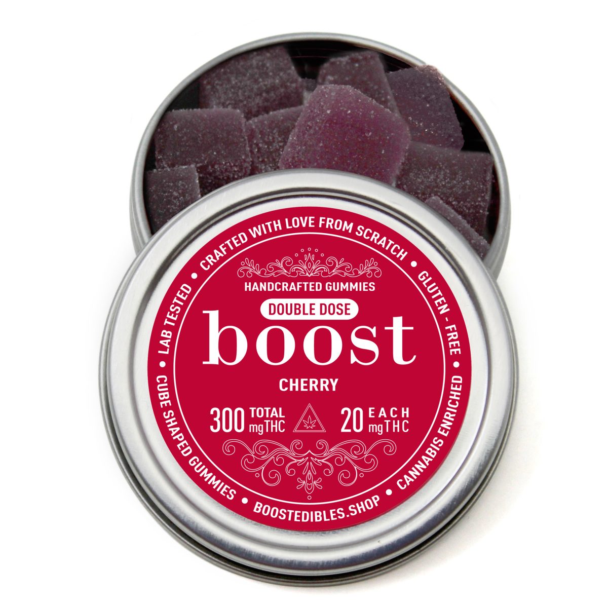 Buy Boost Edibles THC Cherry Gummies 300MG at MMJ Express Online Shop