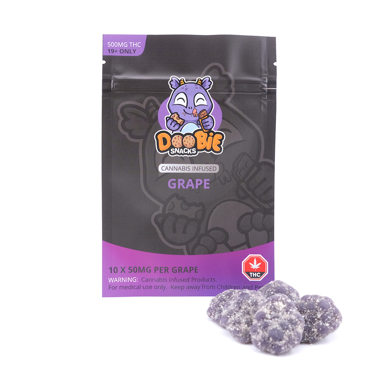 Grape 500MG THC Gummy By Doobie Snacks
