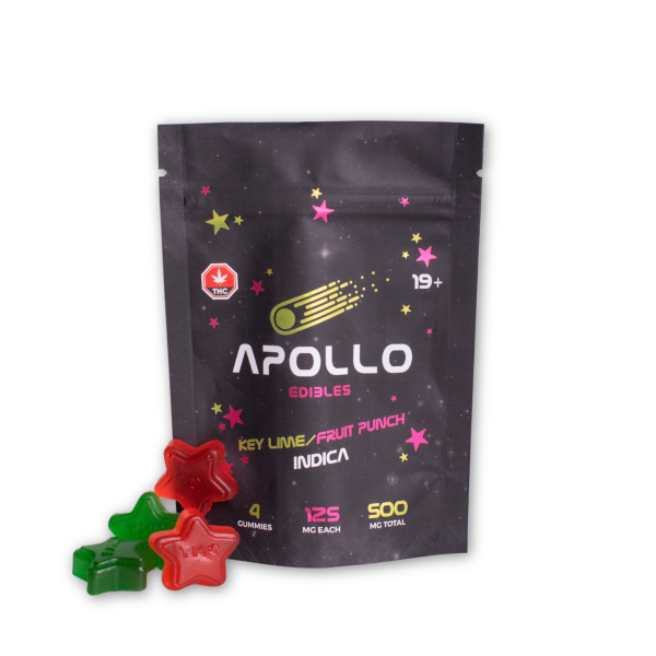 Buy Apollo Key Lime/Fruit Punch Shooting Stars Gummies 500MG THC (INDICA) at MMJ Express Online Shop