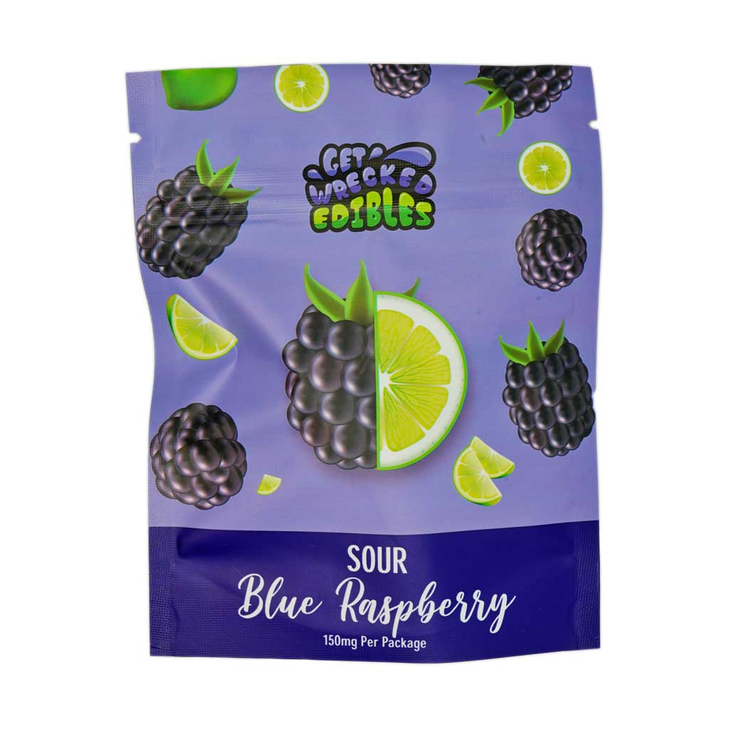 Buy Get Wrecked Edibles - Sour Blue Raspberry 150mg THC at MMJ Express Online Shop