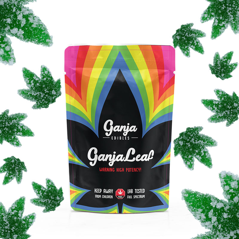 Buy Ganja Edibles - Ganja Leaf Sour Green Apple 750mg THC at MMJ Express Online Shop