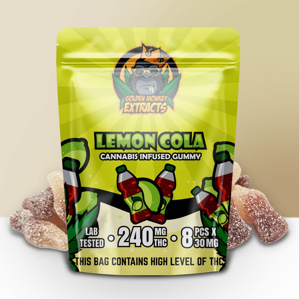 Buy Golden Monkey Extracts - Lemon Cola Gummy 240mg THC at MMJ Express Online Shop