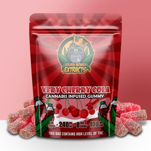 Buy Golden Monkey Extracts - Very Cherry Colas Gummy 240mg THC : 100mg CBD at MMJ Express Online Shop
