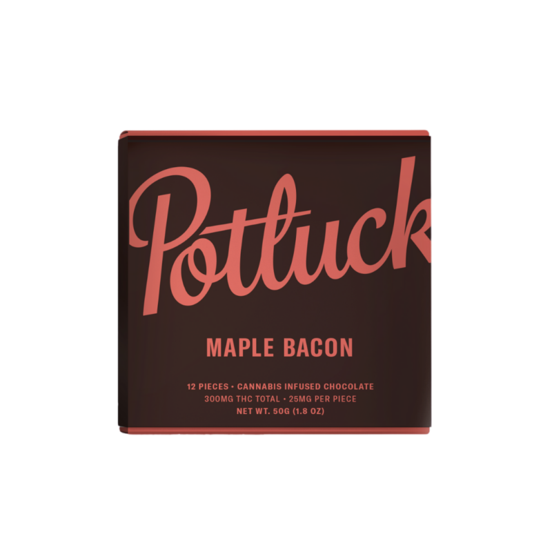 Buy Potluck Chocolate - Maple Bacon 300mg THC as MMJExpress Online Dispensary