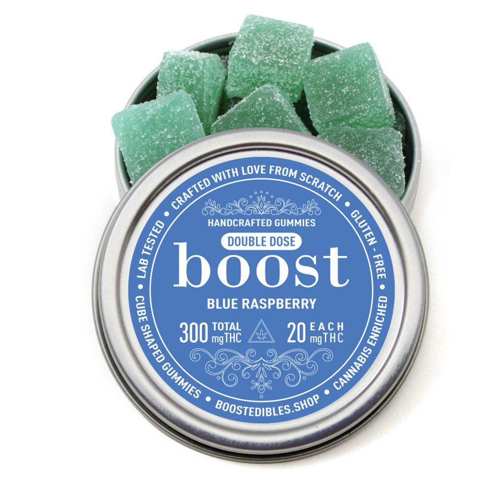 Buy Boost Edibles - THC Gummies - Blue Raspberry - 300mg at MMJExpress Online Dispensary