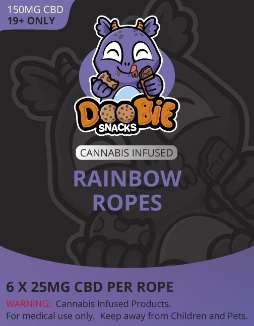 Buy Doobie Snacks - Rainbow Ropes 150mg CBD at MMJExpress Online Dispensary