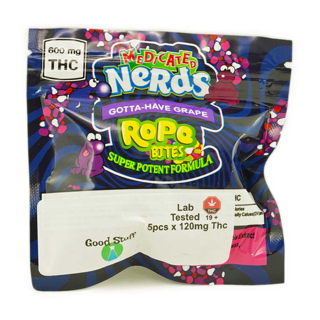 Buy Nerd Rope Bites Grape 600MG THC at MMJ Express Online Shop