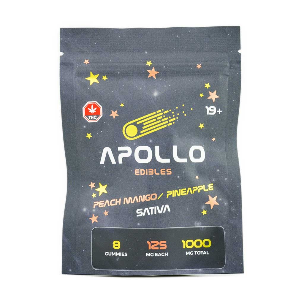 Buy Apollo Edibles - Peach Mango/Pineapple Shooting Stars 1000mg THC Sativa at MMJ Express Online Retailer