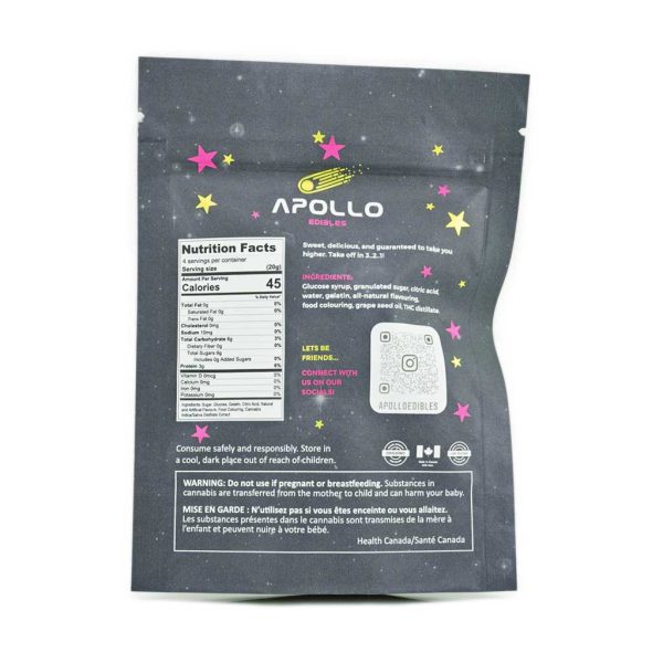 Buy Apollo Edibles - Key Lime/Fruit Punch Shooting Stars 1000mg THC Indica at MMJ Express Online Retailer