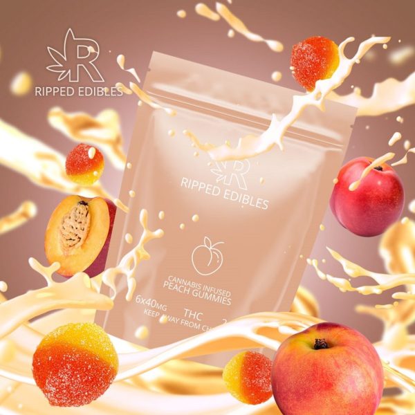 Buy Ripped Edibles - Peaches Gummies 240MG THC THC at MMJ Express Online Shop