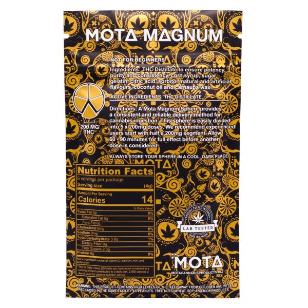 Buy MOTA - Magnum Black Clear Sphere 1000MG THC at MMJ Express Online Shop