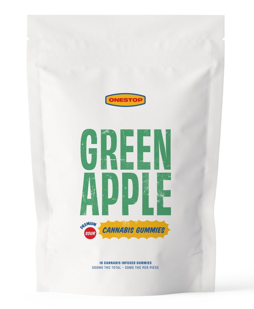 Buy One Stop – Sour Green Apple 500MG THC at MMJ Express Online Shop