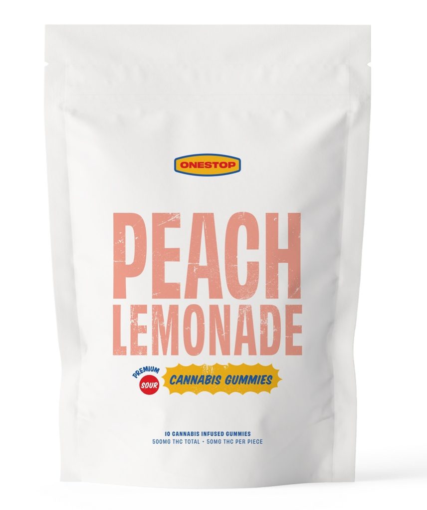 Buy One Stop – Sour Peach Lemonade 500MG THC at MMJ Express Online Shop