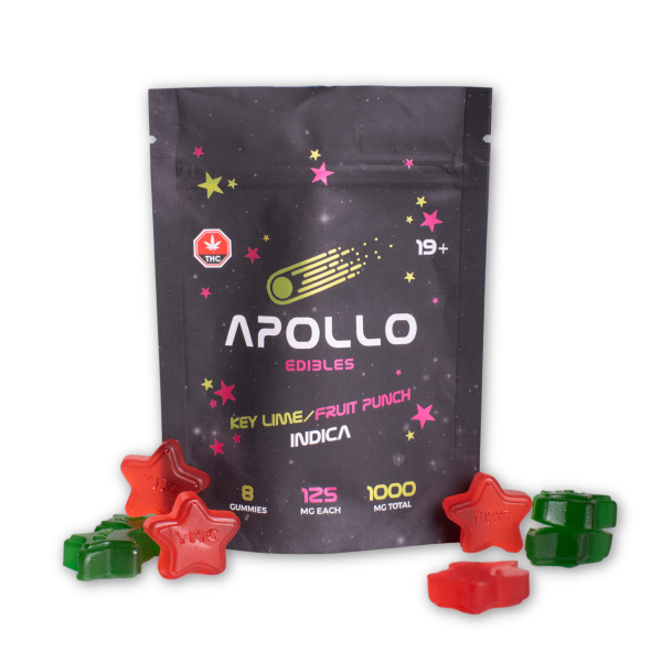 Buy Apollo Key Lime/Fruit Punch Shooting Star Gummies 1000MG THC (INDCA) at MMJ Express Online Shop