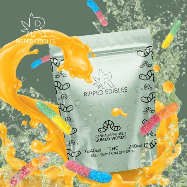 Buy Ripped Edibles - Gummy Worms 240MG THC THC at MMJ Express Online Shop