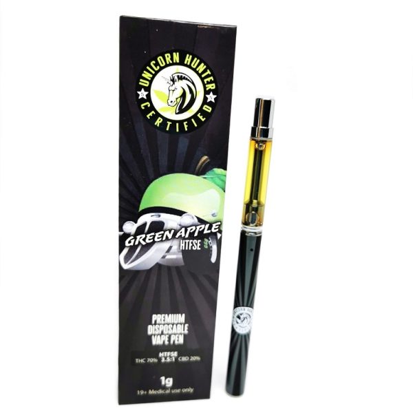 Buy Unicorn Hunter Concentrates - Green Apple HTFSE Disposable Pen at MMJ Express Online Shop