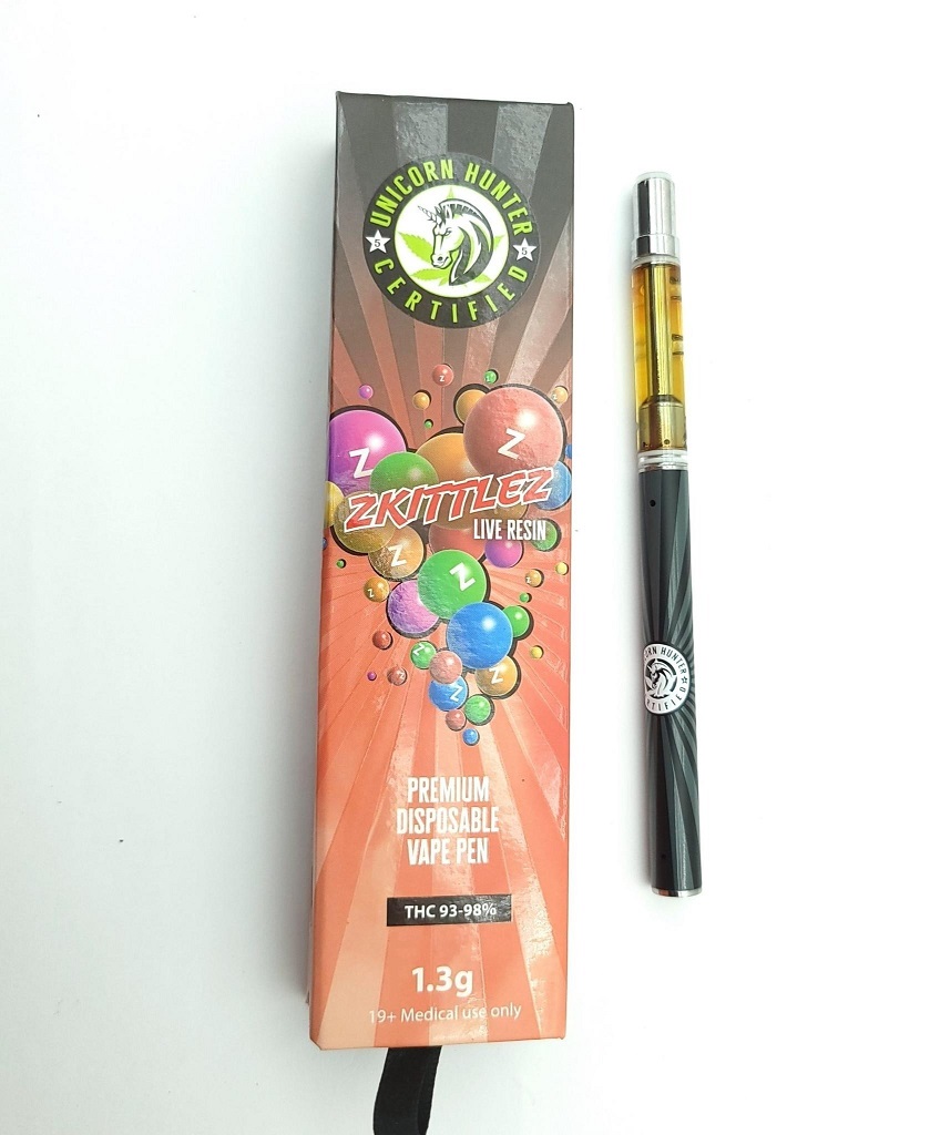 Buy Unicorn Hunter Concentrates - Zkittlez Live Resin Disposable Pen at MMJ Express Online Shop