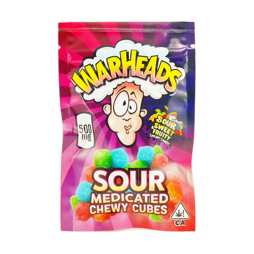 Buy War Heads - Sour Chewy Cubes Sweet and Fruity 500MG THC at MMJ Online Shop