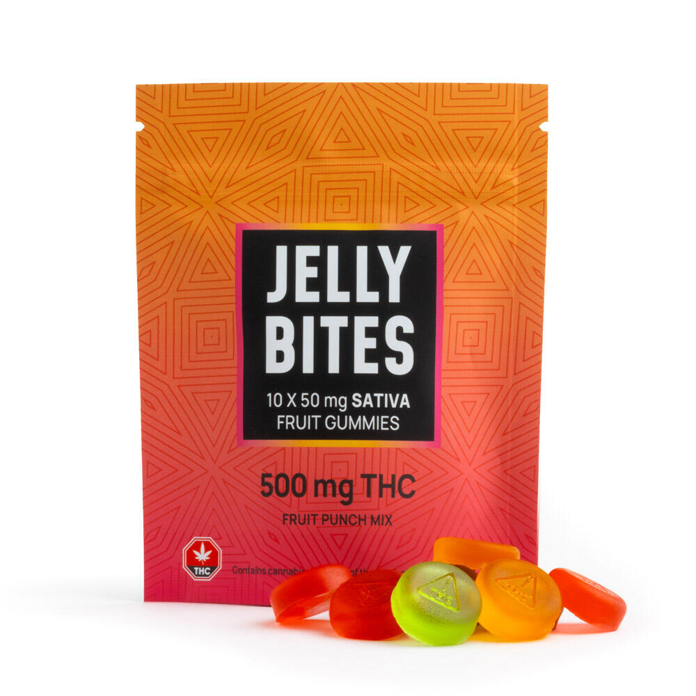 Buy Jelly Bites - Fruit Punch 500MG (Sativa) at MMJ Express Online Shop