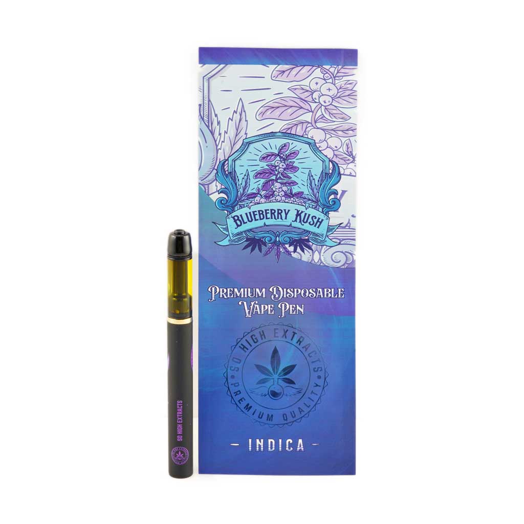 Buy So High Extracts Disposable Pen 1ML - Blueberry Kush (INDICA) at MMJ Express Online Shop