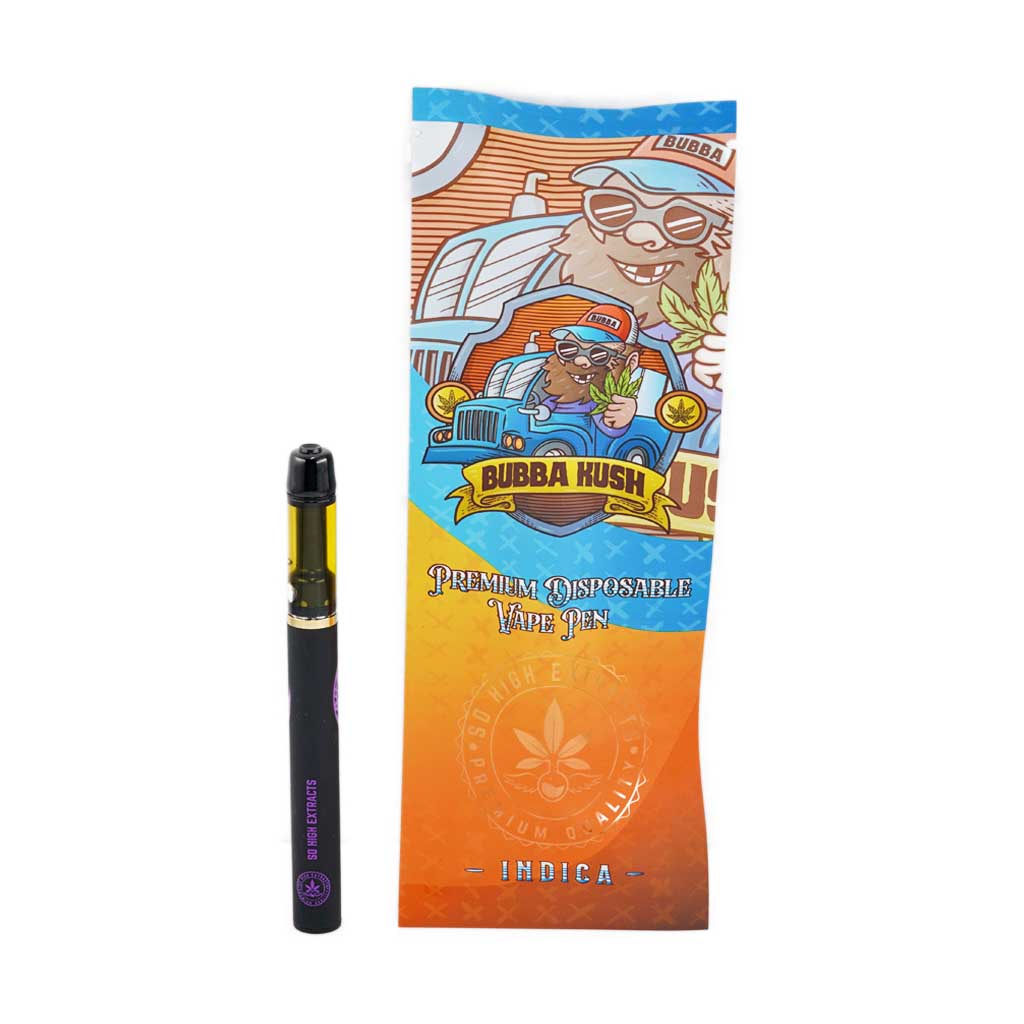 Buy So High Extracts Disposable Pen 1ML - Bubba Kush (INDICA) at MMJ Express Online Shop
