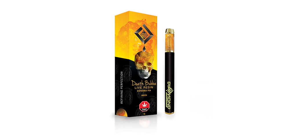 Diamond Concentrates Death Bubba Live Resin Disposable Vape Pen. thc distillate. indica strains. hash online. live rosin. Dispensary.
