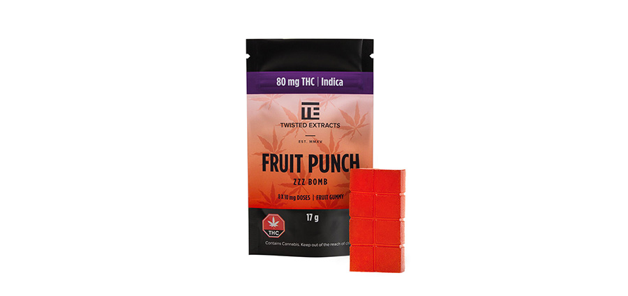 Fruit Punch ZZZ Bombs From Twisted Extracts. Weed Candy and THC edibles at MMJ Express online dispensary canada.