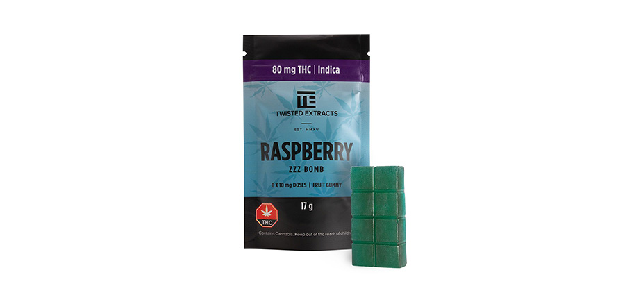 Raspberry ZZZ Bombs weed candy marijuana edibles for sale at the top online dispensary and mail order marijuana weed store.