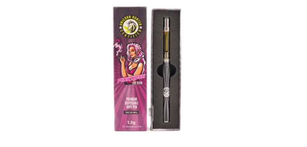 Unicorn Hunter’s Pink Kush Premium Disposable Vape Pens are discreet and easy to use, so be sure to order yours from our weed dispensary immediately. 