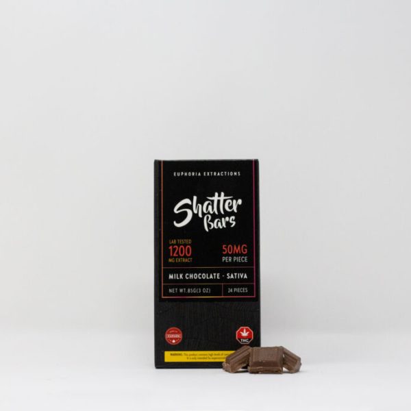 Buy Euphoria Extractions Milk Chocolate Shatter Bar (SATIVA) at MMJ Express Online Shop