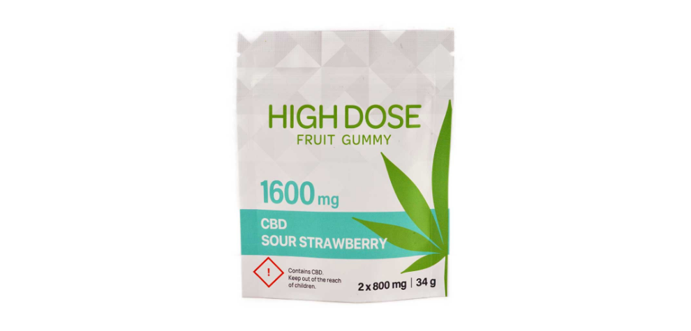 If you want an even more potent product, these Extreme Strength Sour Strawberry 1600MG CBD gummues are for you. 