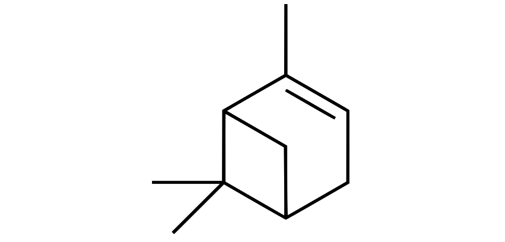 This terpene is naturally one of the most abundant. The clear liquid is connected to earthy, woody, and fresh aromas. 