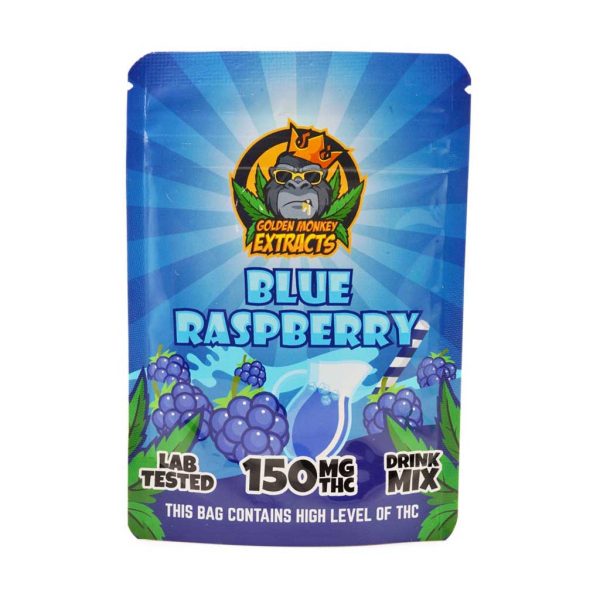 Buy Golden Monkey Extracts – Blue Raspberry Drink Mix 150MG THC at MMJ Express Online Shop