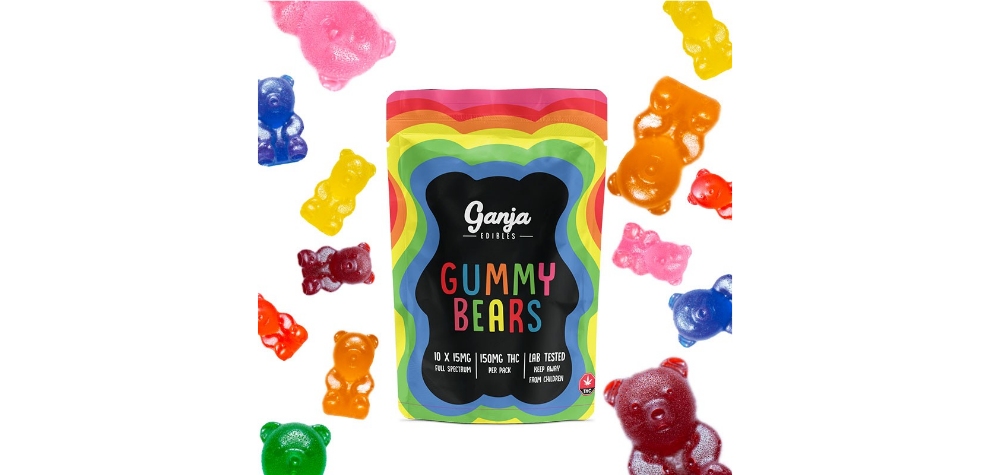 Ganja Edibles Gummy Bears 150MG THC is a handcrafted artisanal premium infused edible. You will never find any other tasty-dosed medical edible like it.