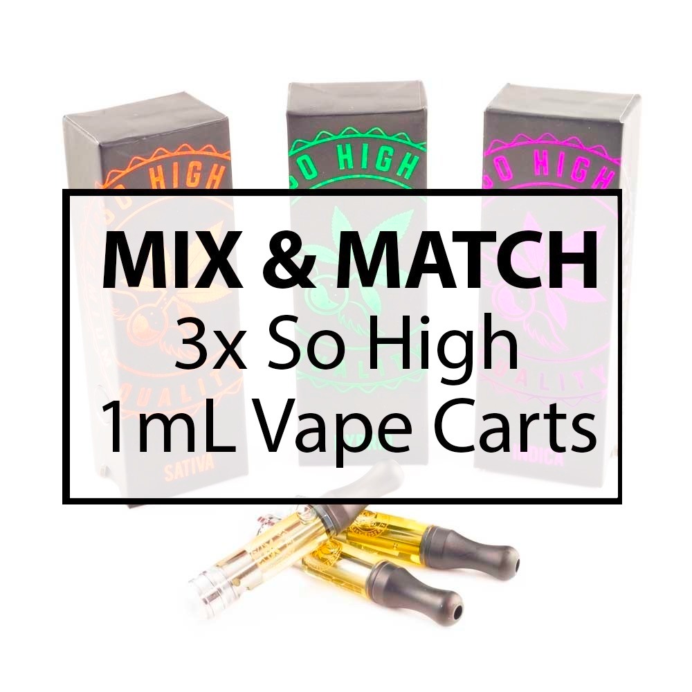 Buy So High Extracts - Vape Cart 1ML Mix and Match : 3 at MMJ Express Online Shop