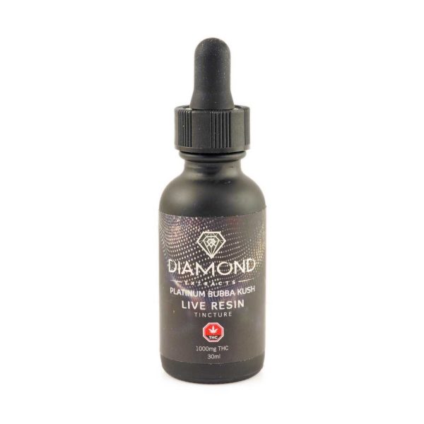 Buy Diamond Concentrates – Platinum Bubba Kush Live Resin 1000MG THC Tincture (INDICA) at MMJ Express Online Shop