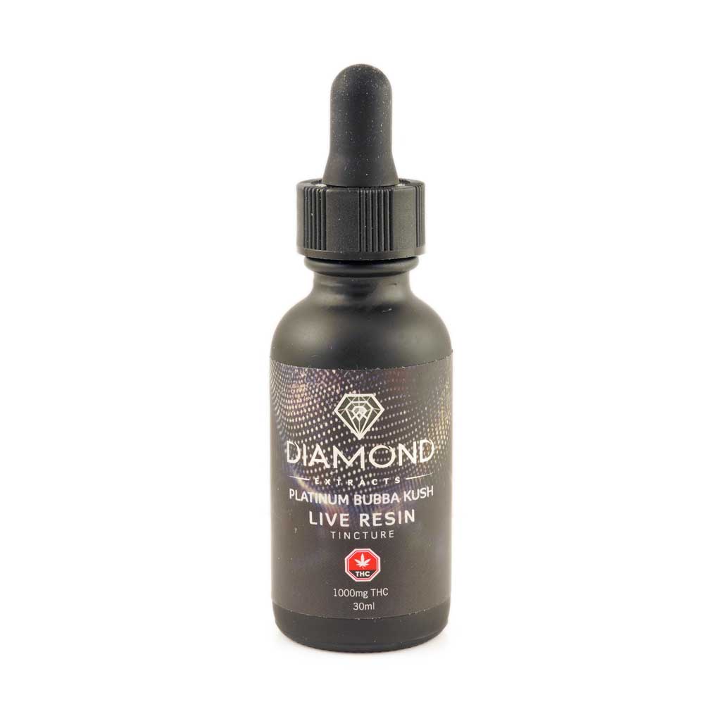 Buy Diamond Concentrates – Platinum Bubba Kush Live Resin 1000MG THC Tincture (INDICA) at MMJ Express Online Shop