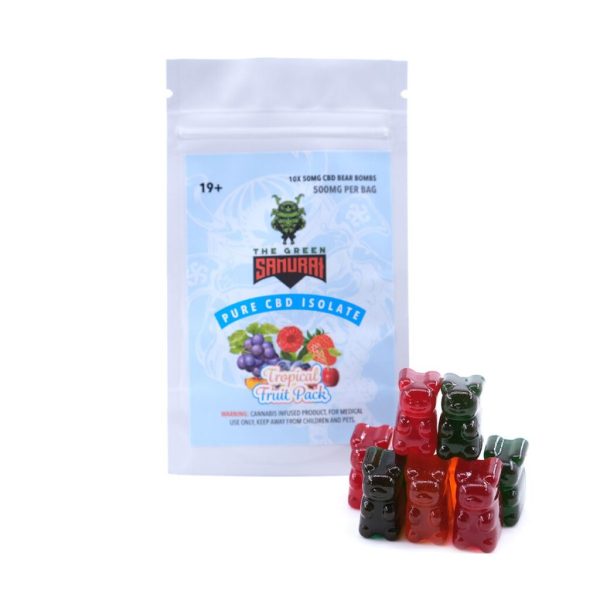 Buy The Green Samurai - Tropical Fruit Pack Bear Bombs 500MG CBD at MMJ Express Online Shop
