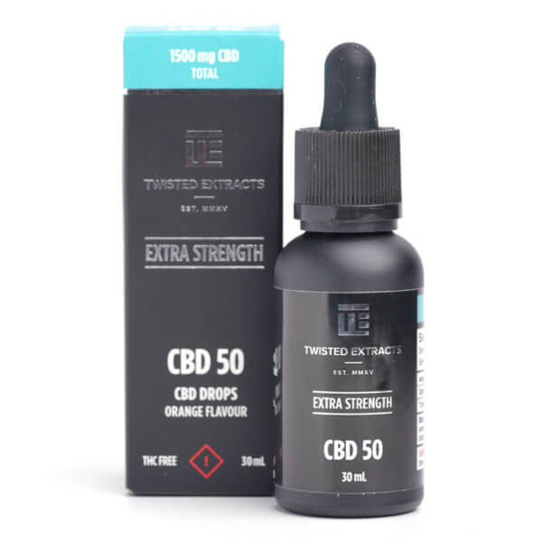 Buy Twisted Extracts Orange Flavoured Oil Drops Tincture Extra Strength CBD (1500MG) at MMJ Express Online Shop