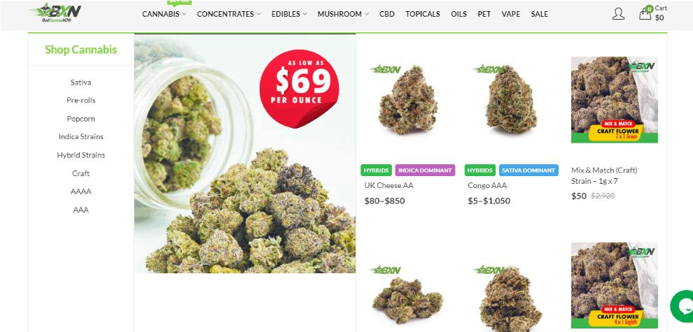 BudExpressNOW is a Canadian mail-order marijuana dispensary that stocks a wide range of BC-sourced cannabis products. 