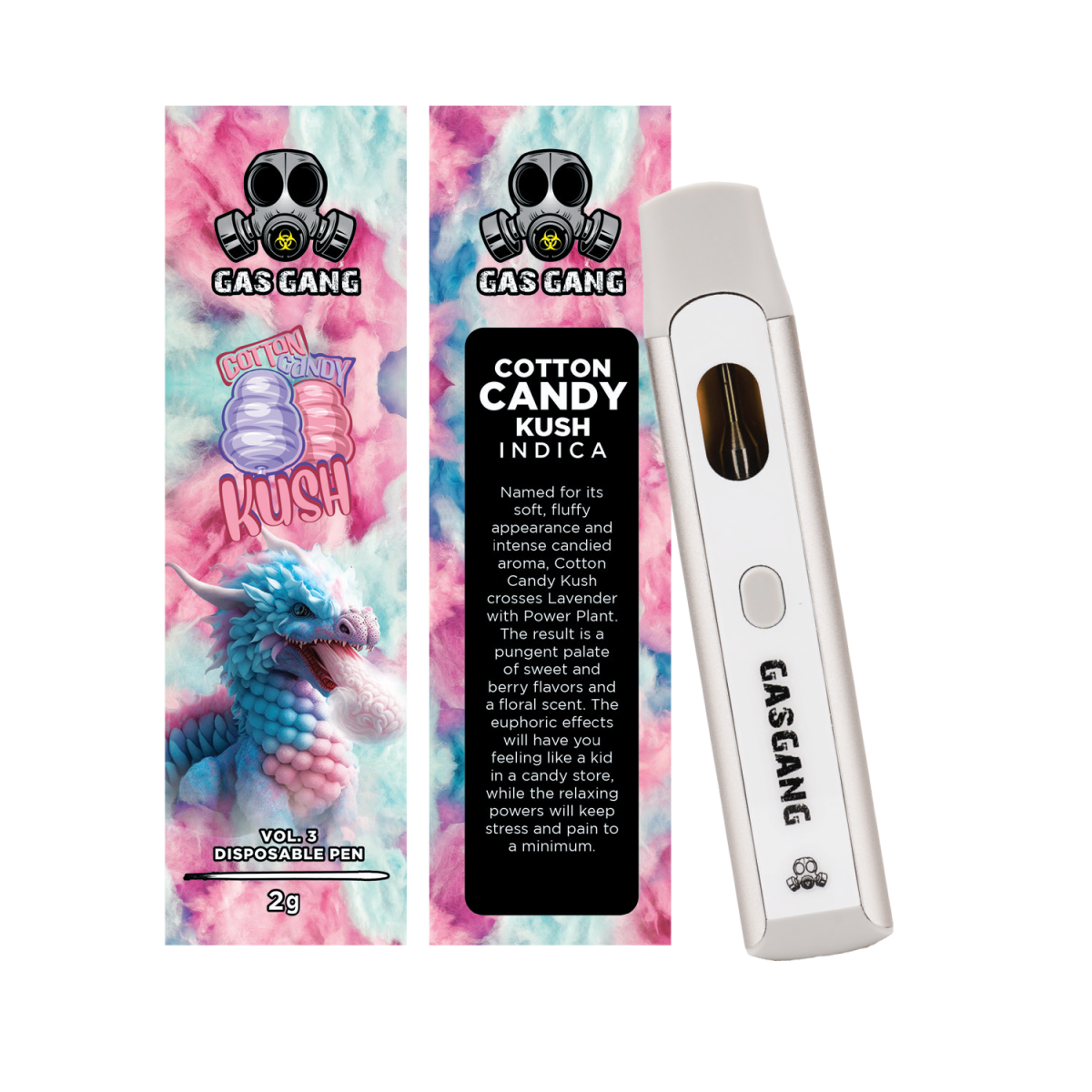 Buy Gas Gang – Cotton Candy Kush Disposable Pen (INDICA) at MMJ Express Online Shop