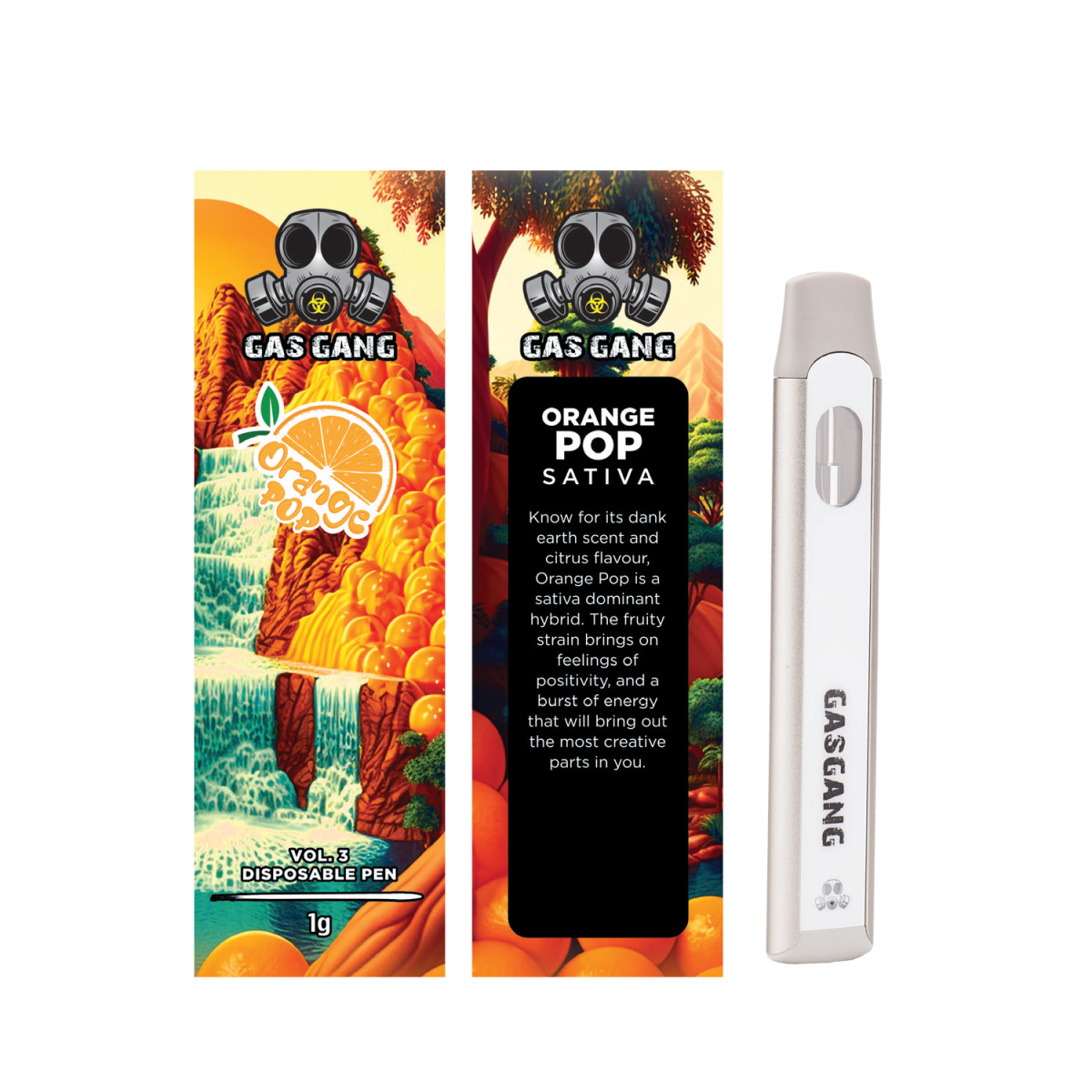 Buy Gas Gang – Orange Pop Disposable Pen (SATIVA) at MMJ Express Online Shop