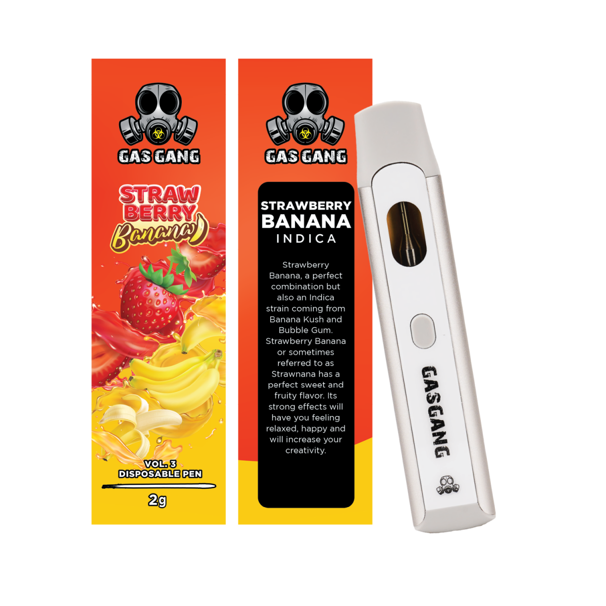 Buy Gas Gang – Strawberry Banana Disposable Pen (INDICA) at MMJ Express Online Shop